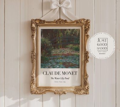 Claude Monet Poster · Water Lily Pond in Giverny 1899 · Seerosen Impressionis