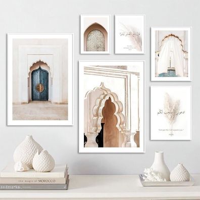 Poster Marokko Tor Arabische Architektur · Wandbilder Wohnzimmer & Schlafzimm
