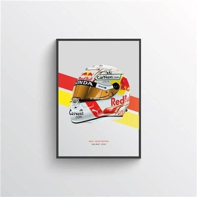 Poster Formel 1 Helme Rennfahrer Gewinner · Deko Print ohne Rahmen
