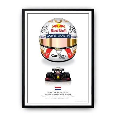 Poster Formel 1 Helme Rennfahrer Gewinner · Deko Print ohne Rahmen