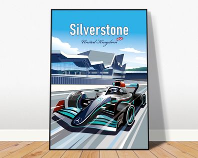 Poster Formel 1 Länder Städte Rennstrecke Rennfahrer Rennwagen · Deko Print o