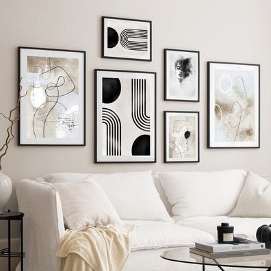 Poster Boho Abstrakt Geometrische Formen · Bilder Wohnzimmer | Wandbilder Sch