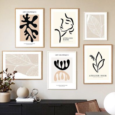 Poster Boho Abstrakt Pflanzen · Bilder Wohnzimmer | Wandbilder Schlafzimmer |
