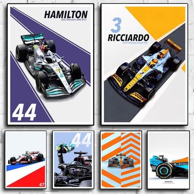 Poster Formel 1 Rennwagen Grand Prix Rennfahrer · Deko Print ohne Rahmen