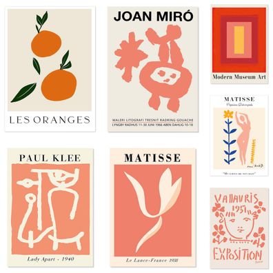 Poster Picasso Pastell Abstrakt · Wohnkultur| Bilder Wohnzimmer | Wandbilder