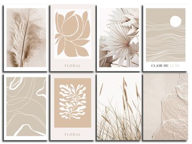 Poster Pampas Gras und Trockenblumen als Deko Print ohne Rahmen