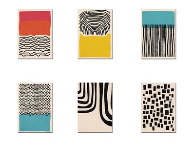Poster Linien Abstrakt Formen | Bilder Wohnzimmer | Wandbilder Schlafzimmer |
