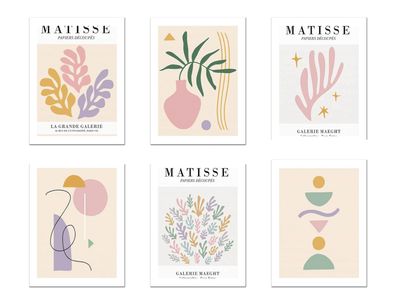 Poster Matisse Blumen Abstrakt | Bilder Wohnzimmer | Wandbilder Schlafzimmer