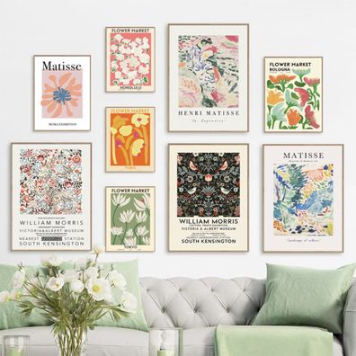 Poster Matisse Blumen Market Museum Abstrakt| Bilder Wohnzimmer | Wandbilder