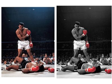Poster Boxer Muhammad Ali Größter aller Zeiten in verschiedenen Farben als De