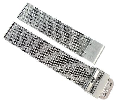 Minott Uhrenarmband Milanaise Edelstahl silberfarben Edelstahlband