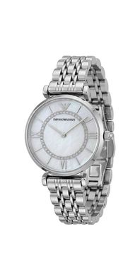 Emporio Armani Gianni T Bar Damenuhr Silberfarben AR1908