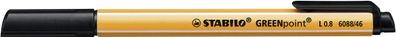10x STABILO® 6088/46 Filzschreiber GREENpoint® - 0,8 mm, schwarz