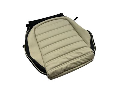 Original VW Sitzbezug Leder Sitz Fahrersitz Scirocco 3 Links Beige schwarz Bezug
