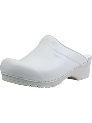 Sanita Damen Offener Clog Original-Sonja Pu Open White