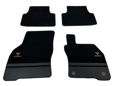 OEM Cupra Fussmatten Velours schwarz Formentor original Teppich Stoff RHD Karbon