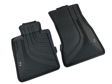 Original BMW 5er Gummimatten Gummi Fussmatten vorne schwarz Allwetter Touring OE