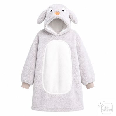 Noxxiez Kuscheldecke mit Kapuze Hase S für Kinder alter 3 bis 6 Jahre