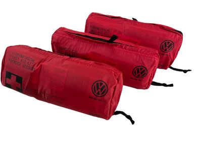3x Erste Hilfe Verbandtasche Original VW Rot Verbandskasten Notfallset MHD 2028