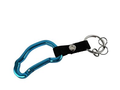 Smart Schlüsselanhänger Karabiner Blau Original Mercedes Edelstahl B67993592
