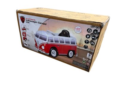 VW T1 Bulli Rot Rollplay Kinder Elektroauto Kinderfahrzeug elektrisch Batterie