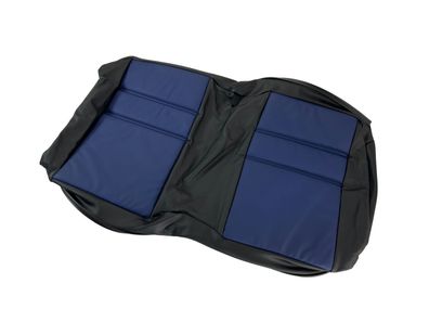 Original VW Sitzbezug Golf 4 Cabrio Leder hinten Rückbank Recaro 1E Schwarz Blau