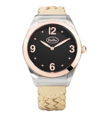 Dodo - WAD6NE/PVD00000 - Uhr aus schwarzem und rosafarbenem Stahl, roségoldfarbenem P