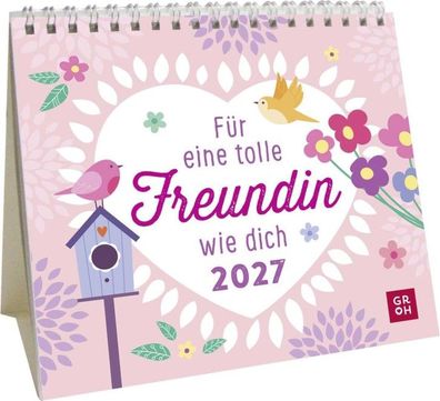 Mini-Kalender 2027: Für eine tolle Freundin wie dich: Mini-Monatskalender