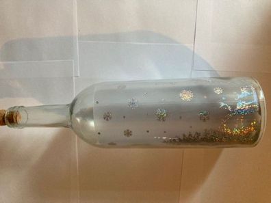formano 1 Stück Deko-Licht mit Wald Motiv 32cm mit LED-Licht + Timer als Flasche