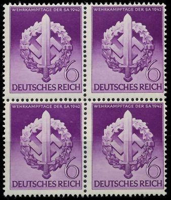 Deutsches REICH 1942 Nr 818 postfrisch Viererblock XA4D6DA