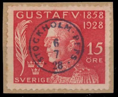 Schweden 1928 Nr 209 zentrisch gestempelt Briefstück XA5ECEE
