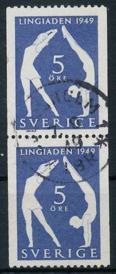 Schweden 1949 Nr 349C zentrisch gestempelt SENKR PAAR XA624E2