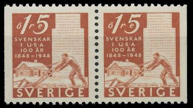 Schweden 1948 Nr 340Dl Dr postfrisch WAAGR PAAR SD8E21E