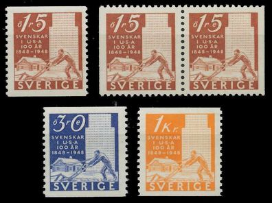 Schweden 1948 Nr 340A-342A Dl Dr postfrisch SD8E236