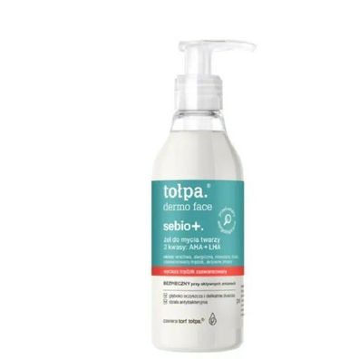 Tolpa Dermo Face Sebio+ Gesichtswaschgel mit 2 Säuren AHA und LHA 195 ml