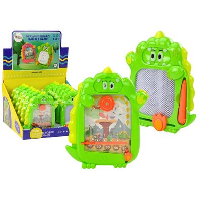 Leantoys Tablica Do Rysowania Gra Kieszonkowa 2w1 Dinozaur Zielony