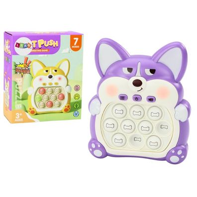 Leantoys Arcade-Spielkonsole Pop-It Lisek 7 Spielmodi Lila