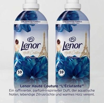 2er Pack Lenor Haute Couture Weichspüler Konzentrat 118WL (2x1,239ml,2x59WL)