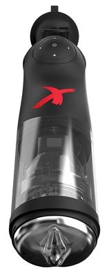 PDX Elite Deluxe Mega-Bator Schwarz/Transparent, 3 Öffnungen, 10 Modi