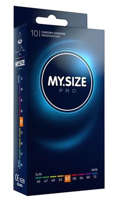 My. SIZE Kondome Vytex-Latex 57 mm, transparent, hauchdünn, allergenarm