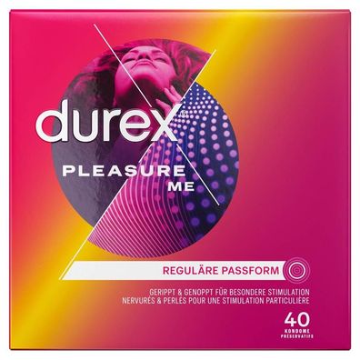 Durex Pleasure Me Kondome - Transparent, 40 Stück