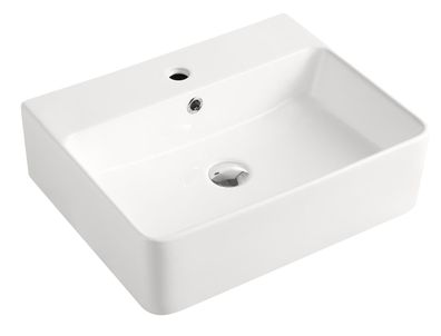 Beitz & Walz AqvaCeramica Aufsatzbecken "SlimRim" 520 x 420 mm weiß