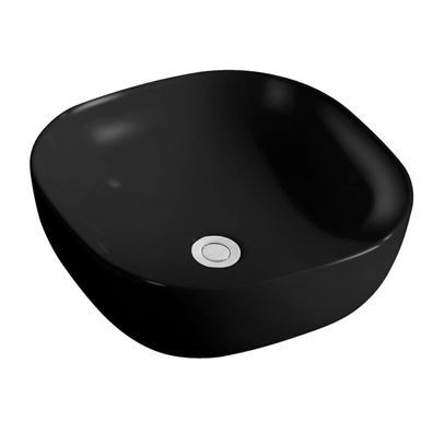 Beitz & Walz AqvaCeramica Aufsatzbecken "Schale" o. Überl. 420 x 420 mm mattschwarz