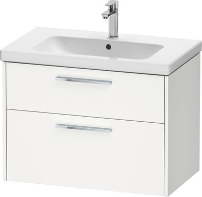 Badezimmermöbel D-Code 2.0 WTU Wandh. Schubk. 2, 784x555x460, riff Chrom, eiß Matt