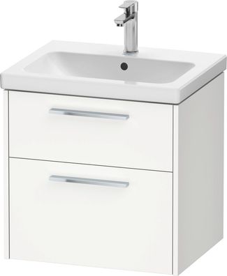 Badezimmermöbel D-Code 2.0 WTU Wandh. Schubk. 2, 584x555x460, riff Chrom, eiß Matt