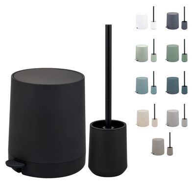 eluno Bad-Accessoires Set TESERO 2tlg. Soft-Touch aus Kunststoff