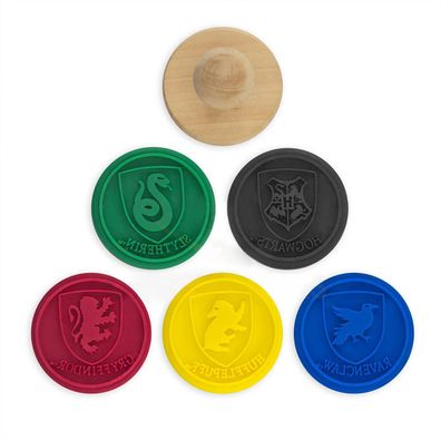 Cinereplicas Hogwarts-Wappen mit fünf Motiven | Harry Potter Keksstempel | 6 cm