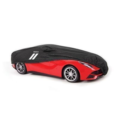 SPARCO Auto Schutzhülle Vollgarage Autoabdeckung Schwarz Ganzgarage Autogarage L