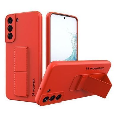 Wozinsky Silikonhülle mit Standfunktion für Samsung Galaxy S22 + , Rot