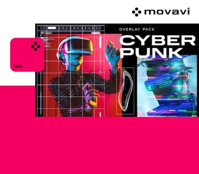 Movavi Video Editor 2025 - Cyberpunk Overlay Pack – Steam DLC (Aktivierungscode)